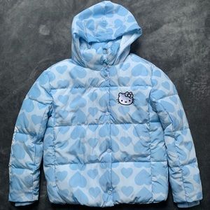 Brand New Rare Forever 21 Hello Kitty Light Blue Puffer Jacket